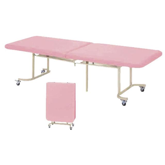 二つ折診察台 ミルキーホワイト QM-1875H（75X180X60CM 1台 ニシキ工業 23-6916-0501