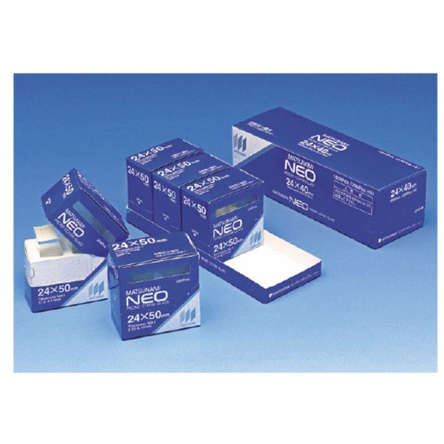 松浪 カバーグラスNEO 24X36（200マイX5ハコイリ） 1箱 松浪硝子工業 23-5068-01