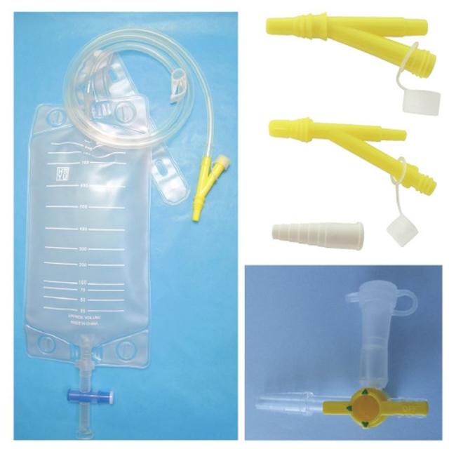 胃ドレナージバッグ（カテー三方活栓 CHG-750（750CC）30セット 1箱 朋友メディカル 24-2585-03