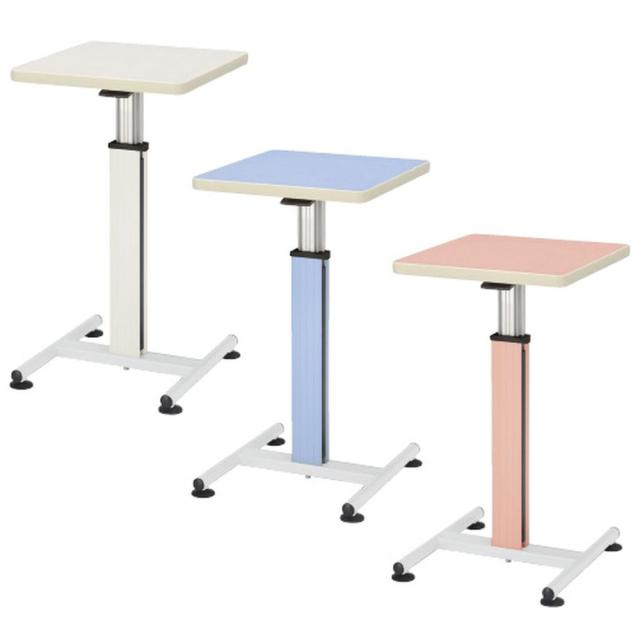 採血台(昇降式)キャスター式 ピンク JSS-4560C(W450XD600) 1台 ニシキ工業 24-4144-0103