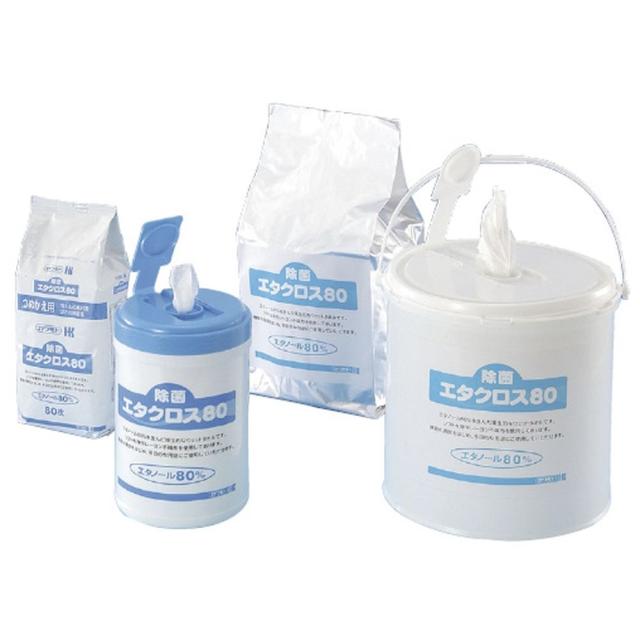 除菌エタクロス80（ボトル詰替） 021-427810-00（80マイイリ 12個 川本産業 23-2909-01 5,782円