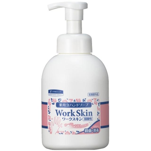 ワークスキン 薬用泡ハンドソープ 05521（500ML）ローズシャボ 24本 日本製紙クレシア 24-3108-00