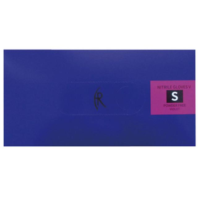 ニトリルグローブV（バイオレットブル FR-5001（S）100マイイリ 1箱 ファーストレイト 24-6733-01