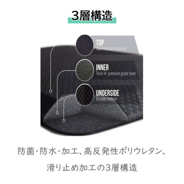 高反発フロアマット ノーマル DK-KM44152 大広 フロアマット キッチンマット マット 台所 おしゃれ シンプル 体圧分散 防水 抗菌 防カビ_9