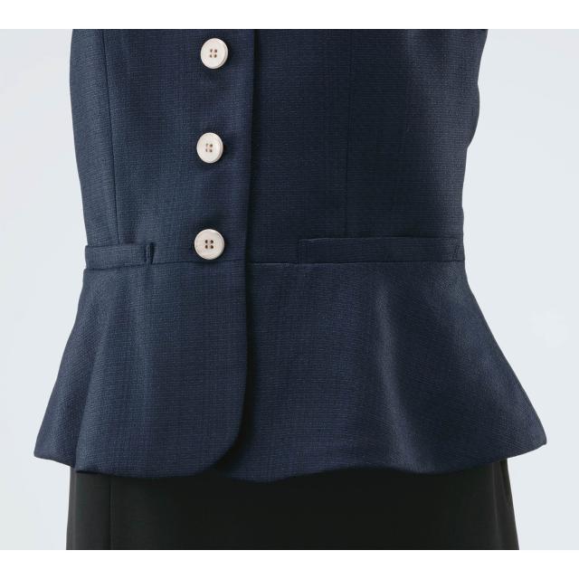 ベスト（レディス用） ESV705-5(グレー) 17号 看護師 ナース 病院 病棟 事務 ユニフォーム 制服 カーシーカシマ_3