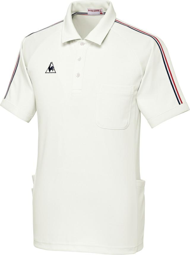 Lecoq ルコック　男女兼用ニットシャツ UZL3043-1（アイボリー） M