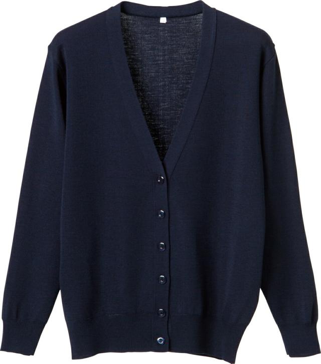 D-PHASE（ディーフェイズ） 抗ピル長袖カーディガン D-1001（L） 濃紺の通販は