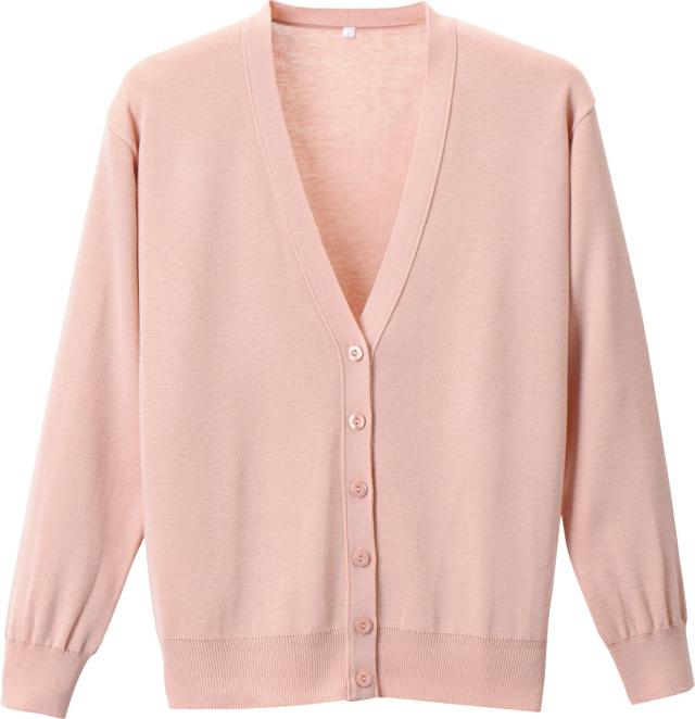 D-PHASE（ディーフェイズ） 抗ピル長袖カーディガン D-1001（S） ピーチピンクの通販は