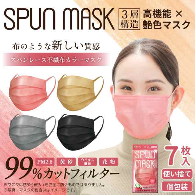 Nスタで紹介されました 7枚入 スパンマスク Spun Mask スパンレース 艶マスク 不織布 カラー マスク 三層 使い捨て オシャレ マスの通販はau Pay マーケット Isdg 医食同源ドットコム