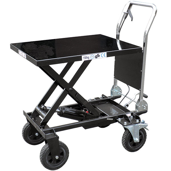 直送 日時指定不可 法人様限定 和コーポレーション 油圧式テーブルリフト 大車輪 幅広 KT-180XL 北海道・沖縄・離島配送不可の通販は