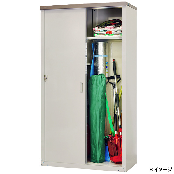 直送 日時指定不可 グリーンライフ 家庭用収納庫162 ハーフ棚仕様 HS-162HT 物置 屋外 小型 沖縄・離島配送不可_1