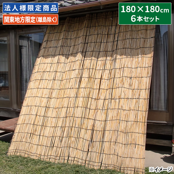 直送 日時指定不可 法人様限定 加藤伝蔵商店 しゅろ縄よしず 高さ6尺×幅6尺 6本組 C101 関東地方限定（離島除く）