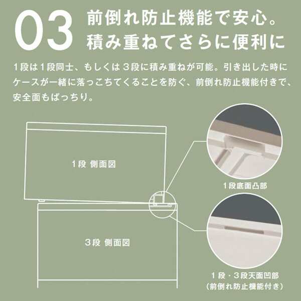 直送 日時指定不可 JEJ Mostro (モストロ) オープンチェスト 3段 1020726 沖縄・離島配送不可