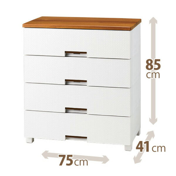 直送 日時指定不可 天馬 フィッツプラスメッシュ 4段 幅75cm FM7504 ホワイト 沖縄・離島配送不可の通販は