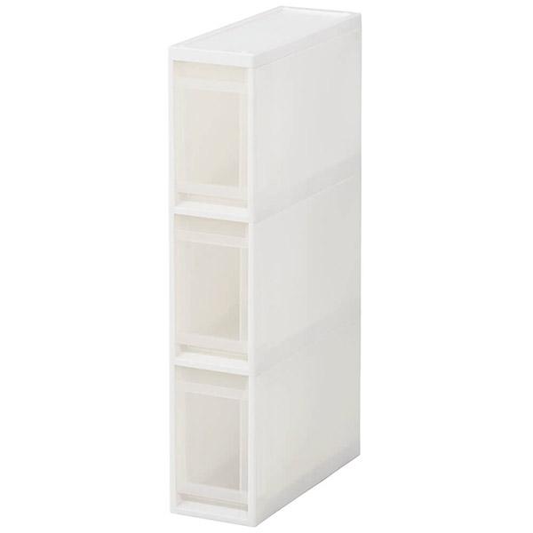即日出荷 天馬 ファビエ スキピタストッカー スリム3段 S-030S ホワイト 隙間収納 引出しの通販はすきま収納
