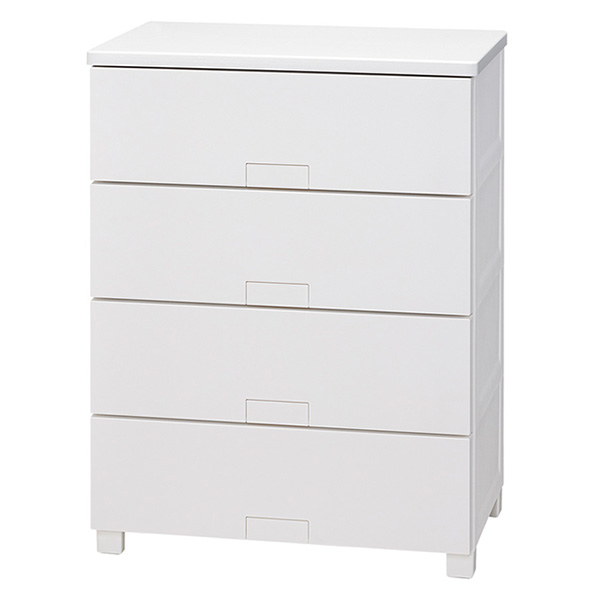 直送 日時指定不可 天馬 フィッツチェスト フルフラット 6504 4段 幅65cm ホワイト 沖縄・離島配送不可 12,373円