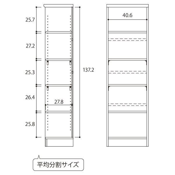 直送 日時指定不可 大洋 日本製 オープンラック 幅45 高さ150cm ライトナチュラル カラーラック NC1545 沖縄・離島配送不可の通販は