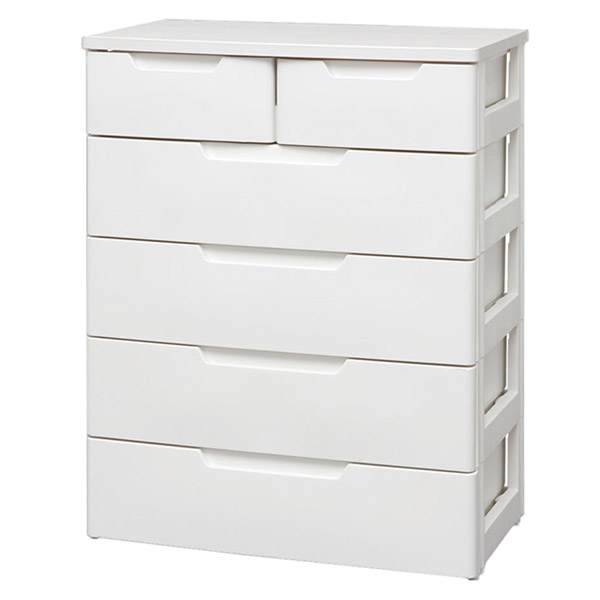 直送 日時指定不可 アイリスオーヤマ MUチェスト 5段 MU-7242 ホワイト/ホワイト 沖縄・離島配送不可の通販は 14,414円