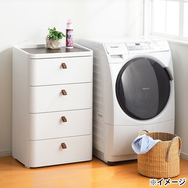 直送 日時指定不可 サンカ squ+ ロイヤルドロアー 544 4段 幅54.5cm ホワイト RD-544WH/DBR チェスト 沖縄・離島配送不可