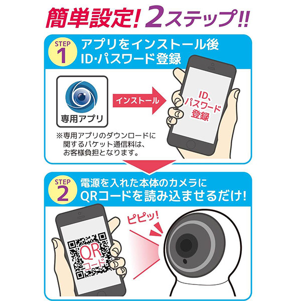 即日出荷 Wi Fiスマホ見守りカメラ 防犯カメラ ペットモニターの通販はau Pay マーケット セキチューaupayマーケット店