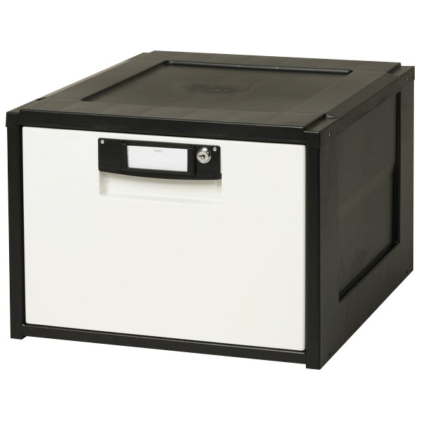 直送 日時指定不可 アイリスオーヤマ オフィスチェストHG 鍵付き ブラック HG-301 沖縄・離島配送不可