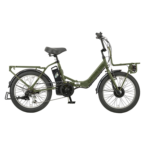キャプテンスタッグ YG-1417 折りたたみ自転車　アーミーグリーン キャプテンスタッグ 折りたたみ自転車 バーギー FDB206 アーミー