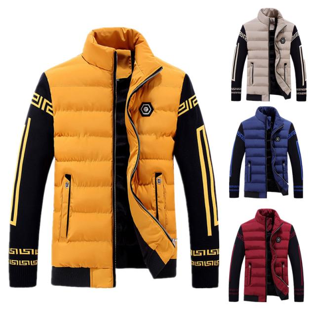 中綿ジャケット メンズ ハイネック キルティング アウター 防寒 厚手