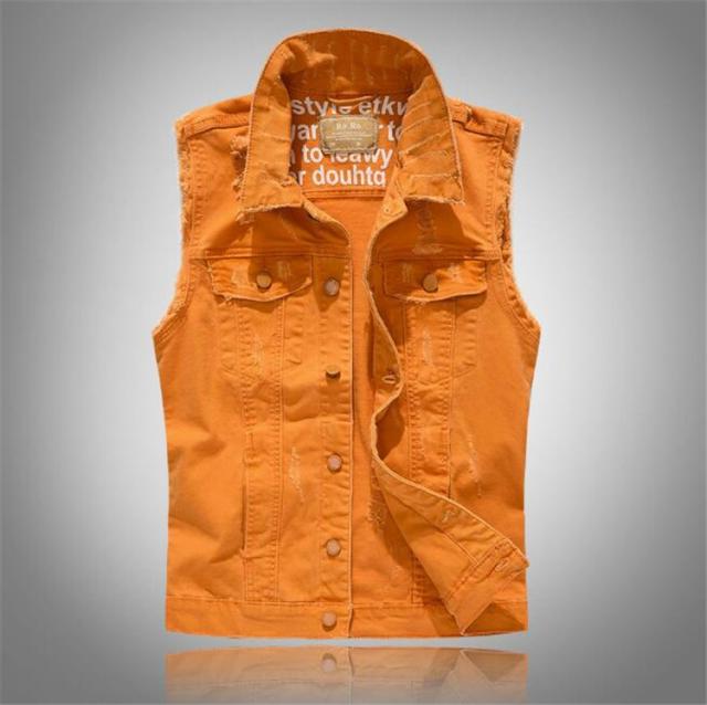 デニムベスト メンズ ベスト カジュアルベスト ダメージ加工 オシャレ かっこいい 細身 春 夏 秋 バンドカラーの通販はau Pay マーケット Rumieru