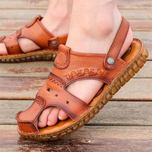 スポーツサンダル メンズ コンフォート アウトドア 夏用 登山サンダル ビーチサンダル 水陸両用 つま先保護 革 軽量 通気 紳士用の通販はau Pay マーケット Rumieru