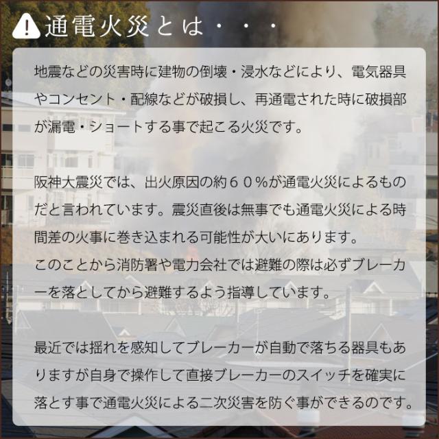 通電火災防止棒 靴べら 電気ブレーカー 震災 避難時 高齢者 漏電 ショート 安全 防災の通販はau Pay マーケット あんしんの殿堂防災館
