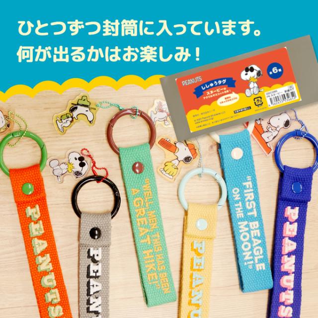 SNOOPYタグ　刺繍タグ PEANUTS スヌーピー 刺繍タグキーホルダー キャラクター グッズ