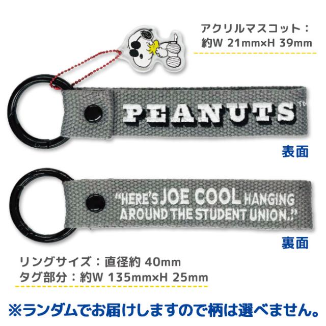 PEANUTS スヌーピー 刺繍タグキーホルダー キャラクター グッズ