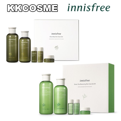 Innisfree イニスフリー グリーンティー バランシング オリーブ リアル スキンケアセット 化粧水 乳液 ミニ化粧水 ミニ乳液 ミニクリーの通販はau Pay マーケット ｋｋｃｏｓｍｅ