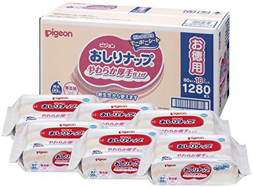 ピジョン おしりナップ やわらか 厚手タイプ こすらずすっきり 純水99 無添加 詰めかえ用 おしりふき 80枚入 16個パック 1280の通販はau Pay マーケット Dokidoki