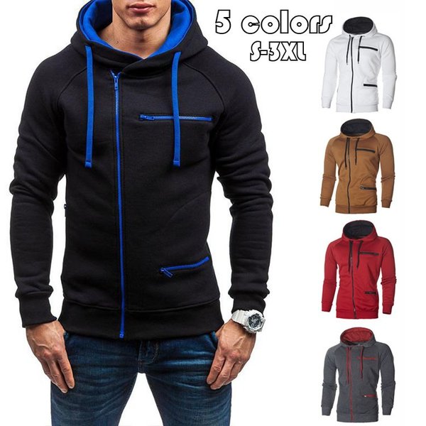 パーカー メンズ おしゃれ スウェット パーカ 長袖厚手 パーカー フード付き ジャケット 斜めジッパー 新作 アウター 大人カジュアルの通販はau Pay マーケット 株式会社久発商事