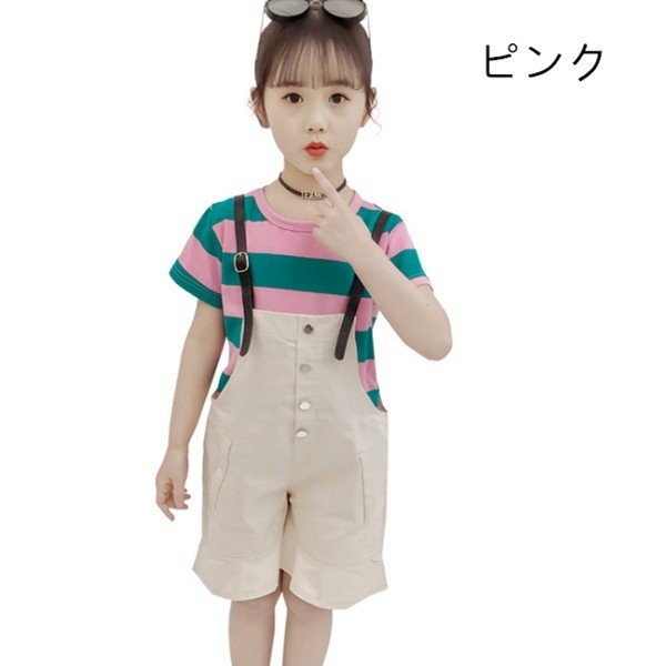 夏 子供服 女の子 セットアップ 上下セット 2点セット 女の子 Tシャツ トップスオーバーオール カジュアルパンツ キッズ着 通園 通学 発の通販はau Pay マーケット 株式会社久発商事