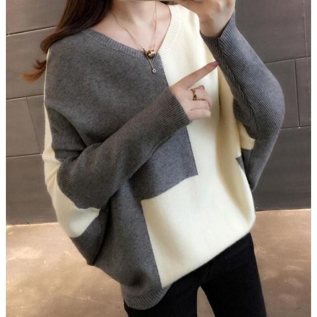 ニットセーター レディース ニット Vネック 3色 長袖 大人 ゆったり 着やすい セーター ドルマンスリーブ 人気 秋冬の通販はau Pay マーケット 株式会社久発商事