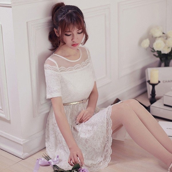 レディース激安 新作 新品 安い かわいい ワンピース 刺繍レース 浅いカラー 清潔 女性らしい オシャレ スタイル ホワイトの通販はau Pay マーケット 株式会社久発商事