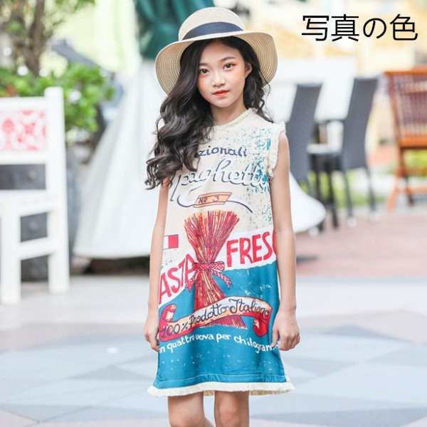 子供服 カジュアル ナチュラル キッズ 女の子 夏 ファッションプリントのワンピース 綿麻 ノースリーブ ワンピース 1 130 140 150 160 の通販はau Pay マーケット 株式会社久発商事