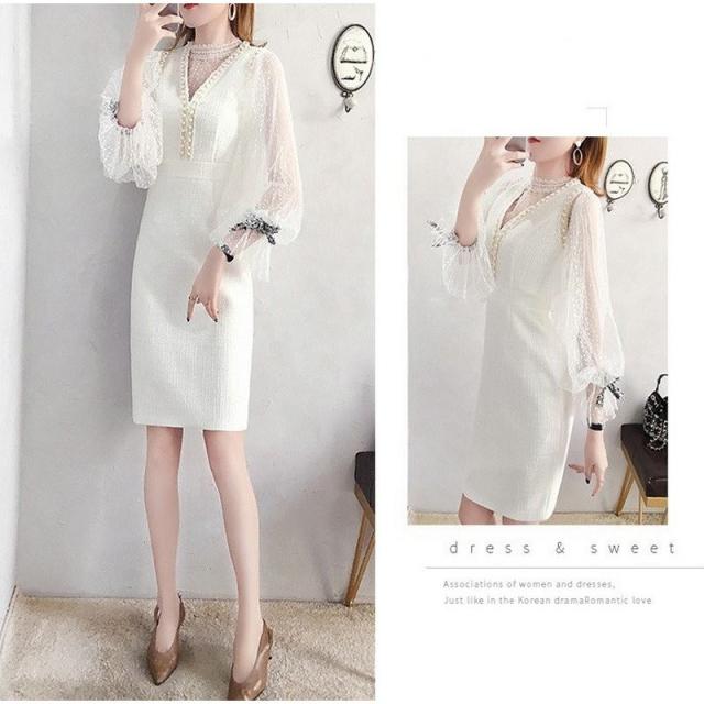 ワンピース レディース 40代 きれいめ 上品 夏服 カジュアル 通勤 ひざ丈ワンピ シフォン 長袖 膝丈ワンピース 2点セットの通販はau Pay マーケット 株式会社久発商事