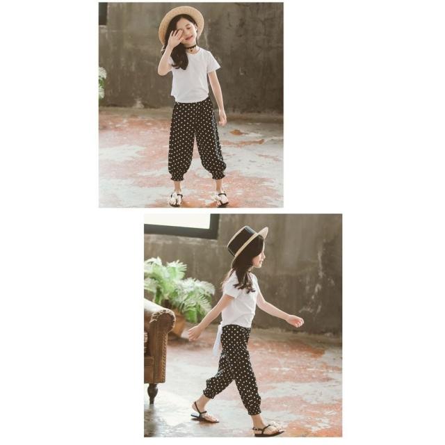 韓国子供服 Tシャツ 長ズボン 2点セット サルエル 女の子 服 子供用