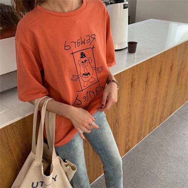 Tシャツ レディース 可愛いｔシャツ 五分袖ｔシャツ ブラウス プルオーバーｔシャツ トップス クルーネック カレッジ風の通販はau Pay マーケット 株式会社久発商事