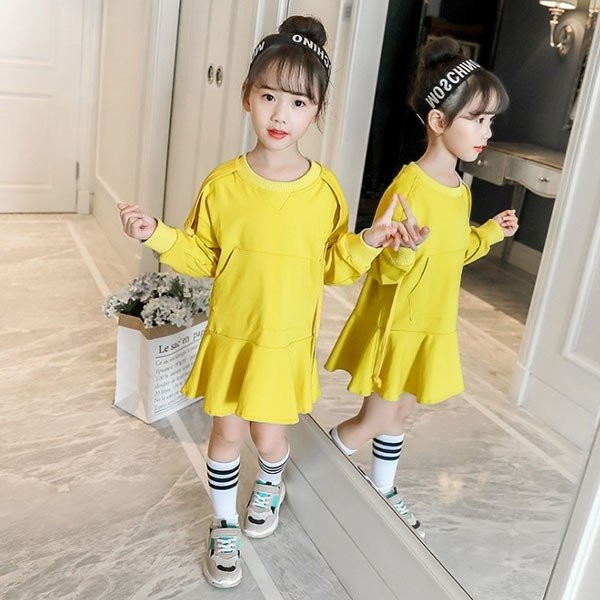 韓国子ども服 キッズ スウェットトレーナー ワンピース Tシャツ 女の子 子供服 春 秋 トップス ファッション フード付き 110 1 160cmの通販はau Pay マーケット 株式会社久発商事