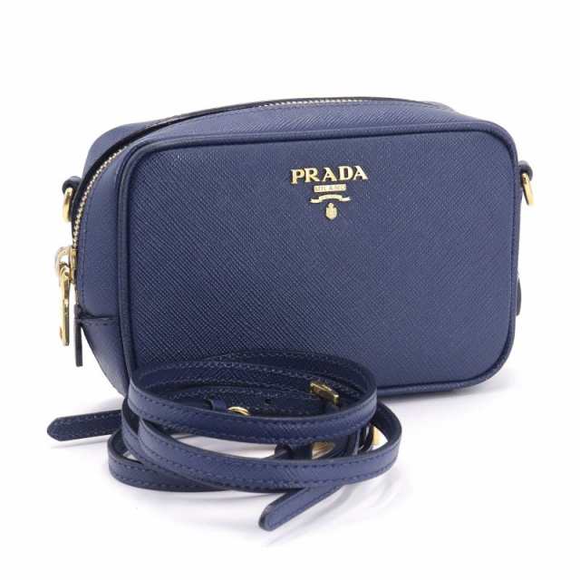 PRADA　サフィアーノ　ショルダー　ネイビー