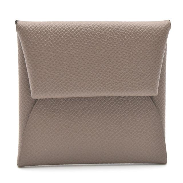 エルメス バスティア ヴォーエプソン エトゥープ C刻印 2018年製 コインケース 小銭入れ ミニウォレット ベージュ 中古 送料無料の通販は 28,600円