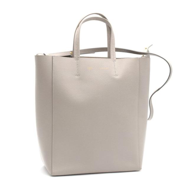 セリーヌ バーティカルカバ スモール 189813 カーフスキン グレー トートバッグ ショルダーバッグ 縦長トート A4トート 2WAY 中古 送料無料の通販は 58,080円