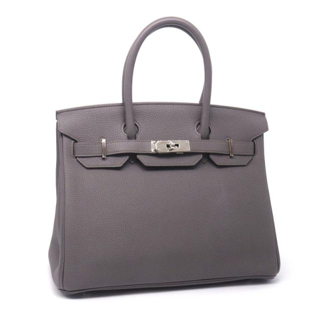 エルメス バーキン30 H030520CK8F A刻印 2017年製 トゴ エタン シルバー金具 内縫い ハンドバッグ 手提げバッグ グレー 灰色 中古 送料無料の通販は 847,000円