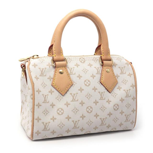 ルイヴィトン スピーディバンドリエール20 M12747 ナイロン マスティック 2WAYバッグ 2024秋冬ショーアイテム ベージュ 中古 送料無料
