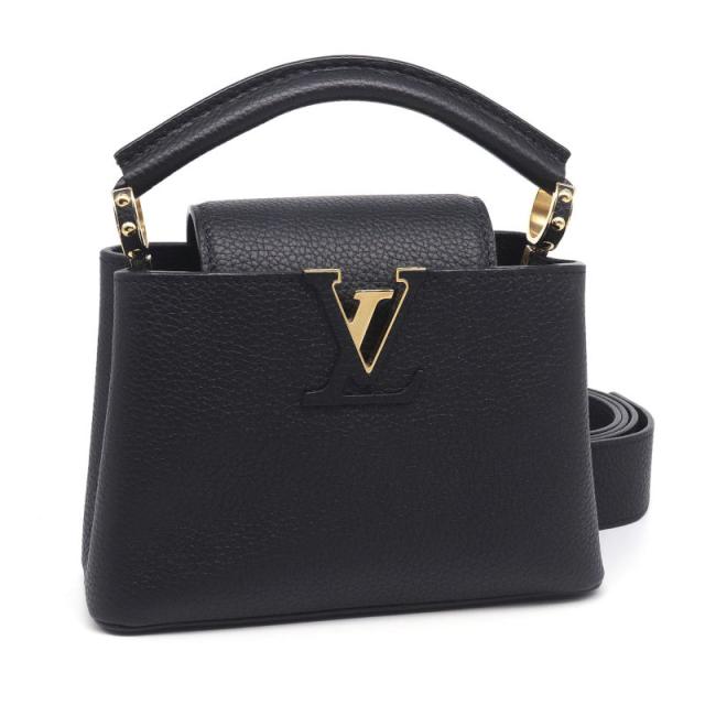 ルイヴィトン カプシーヌMINI M56071 トリヨンレザー ノワール 2WAYバッグ 肩掛け カプシーヌミニ ブラック 黒 ゴールド金具 中古 送料無料