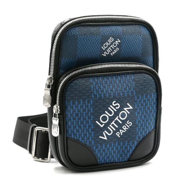 ルイヴィトン アマゾンスリングバッグ N50011 ダミエグラフィット3D ブルー ショルダーバッグ クロスボディバッグ 青 中古 送料無料